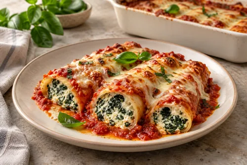 Spinach & Ricotta Cannelloni — AI illustration