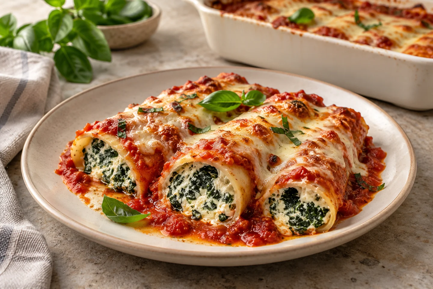 Spinach & Ricotta Cannelloni — AI illustration